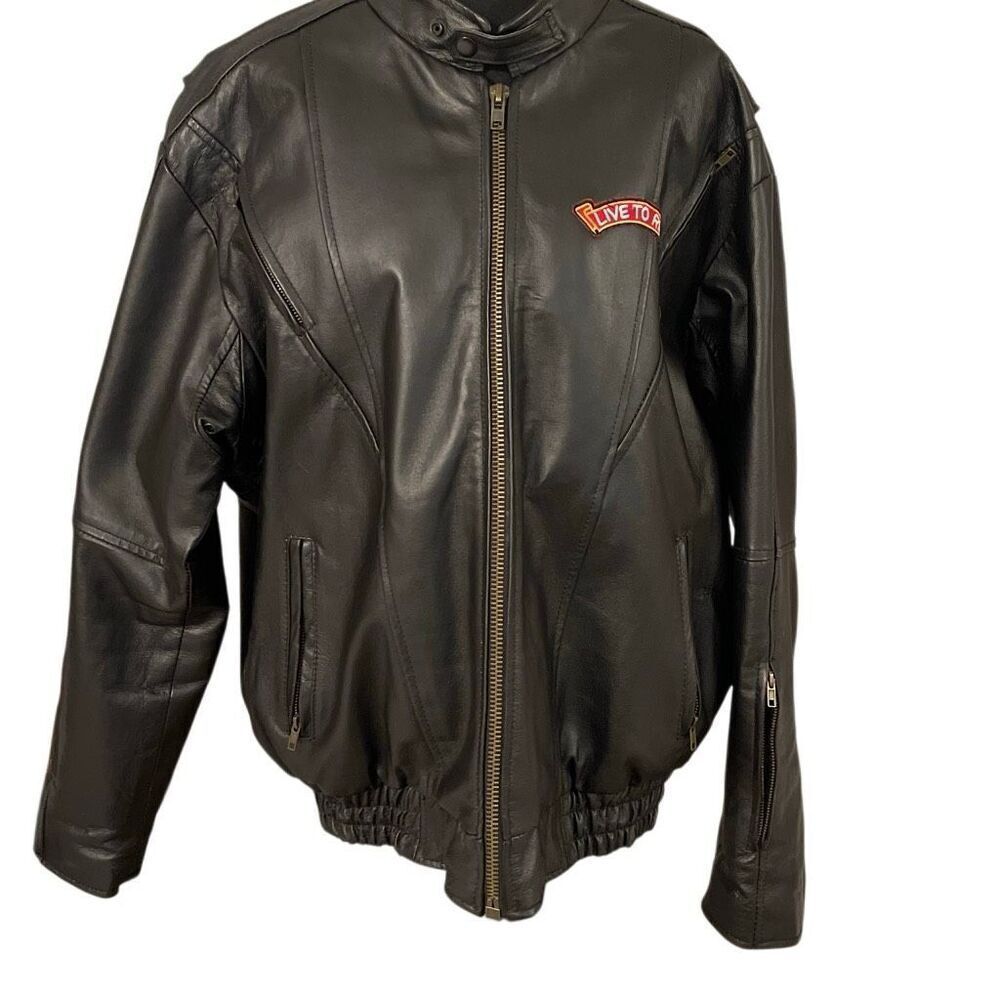 Diamond Plate Leather Women’s Motorcycle Jacket